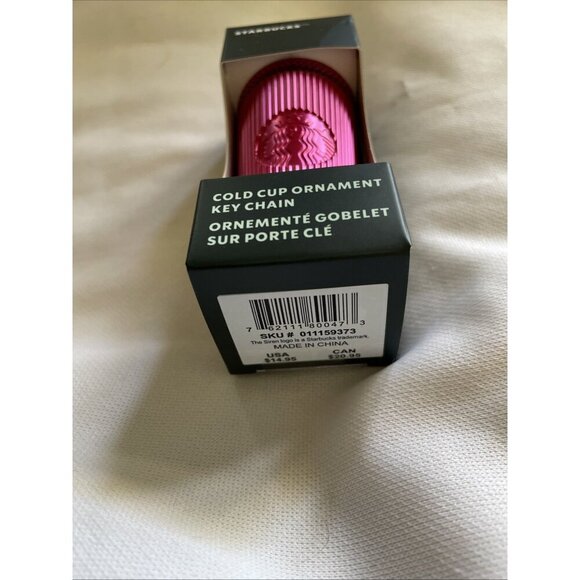 Starbucks Cold Cup Ornament Key Chain Pink Collectible Fun Gift Idea - Picture 2 of 4
